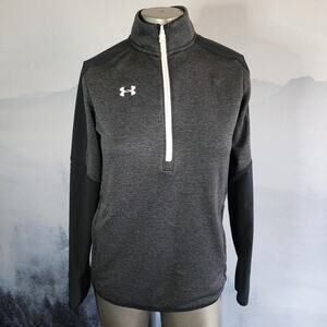Under Armour Cold Gear Black Qualifier Hybrid 1/2 Zip | Women's Small